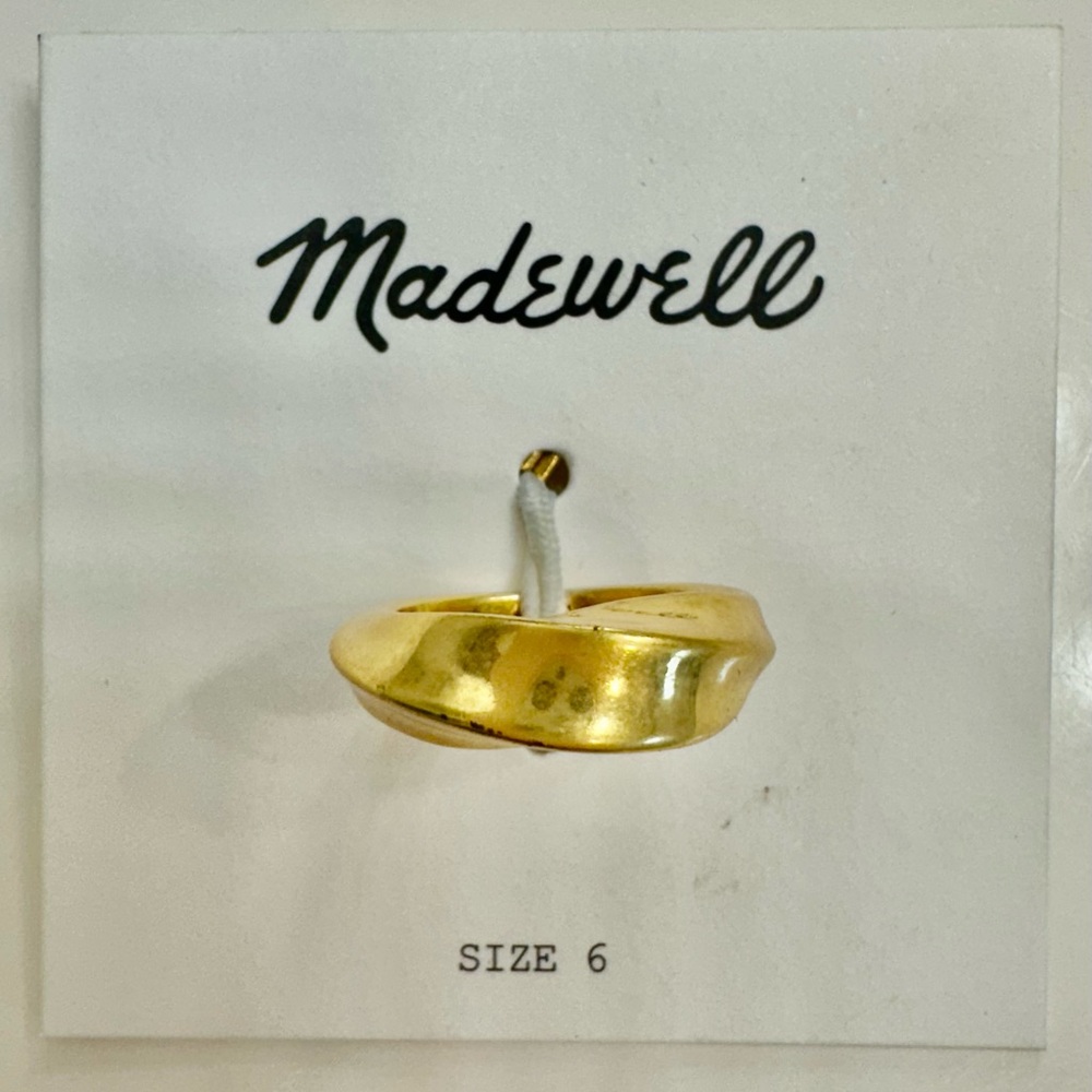 Madewell Gold-Tone Ring - NEW - size 6